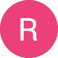 Monogram R on pink background