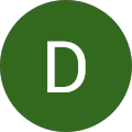 Alphabet D in green circle