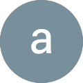 Simple gray icon featuring letter 'a'