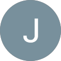Initial J on gray background
