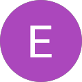 Alphabet E in purple circle