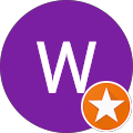 Alphabet "W" icon with orange star
